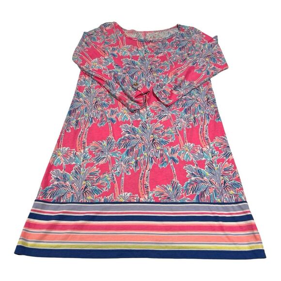 Lilly Pulitzer Pink Palm Print Mini Dress - Picture 2 of 10